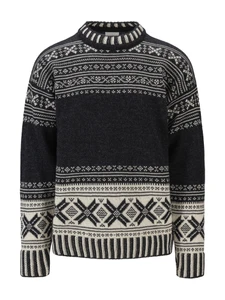 Dale of Norway - Torridal Men's Crewneck Sweater: Dark Charcoal/Off White, 96171-E00_Product
Photo credits: Dale of Norway
Medium weight mid-layer, Setesdal inspired pattern, 100% Norwegian wool
