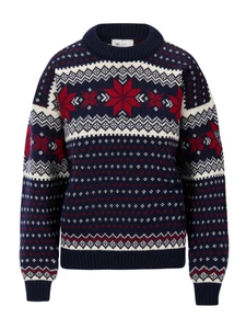 Dale of Norway - Egersund Women's Crewneck Sweater: Navy/Off White/Red Rose, 96381-C00_Product
Norwegian wool holiday sweater with traditional Nordic pattern and crew neck.
Photo credits: Dale of Norway