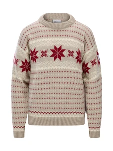 Dale of Norway - Egersund Men's Sweater: Sand Melange/Off White/Red Rose, 96371-P00_Product
Norwegian wool holiday sweater with traditional Nordic pattern and crew neck.
Photo credits: Dale of Norway