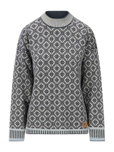 Dale of Norway - Langoy Women's Crewneck Sweater: Navy/Off White/Steel, 96341-C00_Product
Photo credits: Dale of Norway
Featuring traditional Norwegian eight-petal rose pattern, soft merino wool construction, relaxed fit, crewneck design, and authentic Scandinavian craftsmanship.