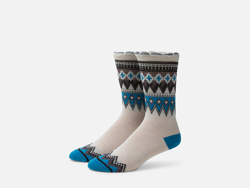 B.ELLA Everleigh Sparkle Fairisle Socks, Ladies' One Size - Beige (BE0325-06018)