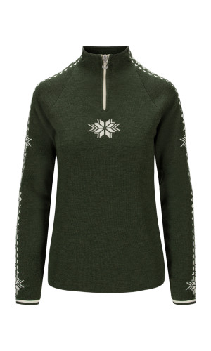 Dale of Norway Geilo Sweater Ladies - Dark Green/Offwhite,82311N
