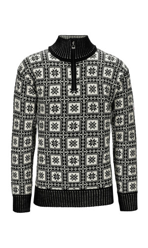 Dale of Norway Alvoy Men's Sweater, Black/Off White/Grey, 94971F