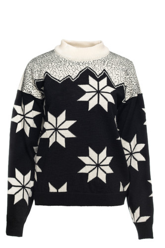 Dale of Norway Winter Star Women's Sweater, Black/Off White, 95321-F00