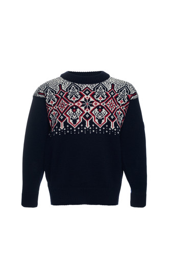 Dale of Norway Winterland Kids Crewneck Sweater - Navy/Off White/Raspberry, 95301-C00_product