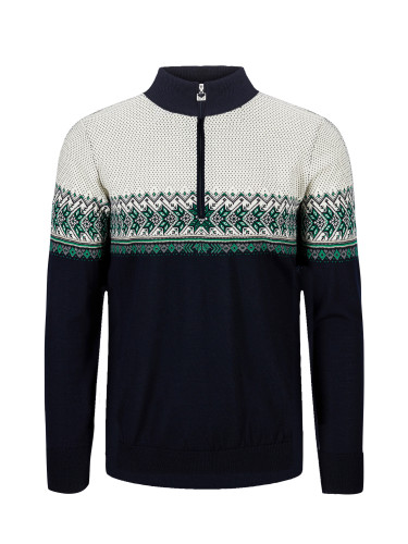 Dale of Norway Hovden Men's 1/4 Zip Sweater, Navy/Off White/Bright Green, 93441-C02_product