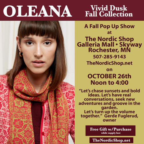 Introducing Oleana's Fall Collection "Vivid Dusk Classics", Thursday October 26th!