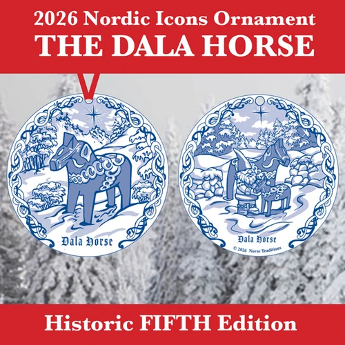 2026 Nordic Iccons Ornament - The DALA HORSE