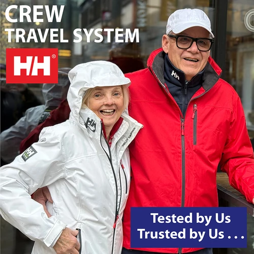 Helly Hansen Crew Travel System.  One System Does It ALL . . . Louise & Walter