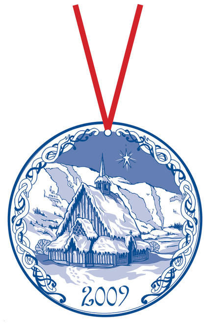 2009 Stav Church Ornament - Oye. Made by Norse Traditions and available at The Nordic Shop.