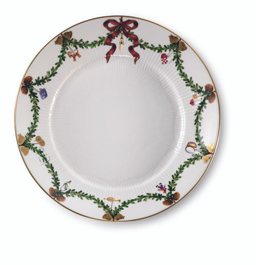 Royal Copenhagen Star Fluted Christmas 8.75" Salad Plate