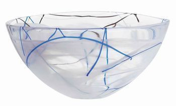 Kosta Boda Crystal Large Contrast White Bowl | The Nordic Shop