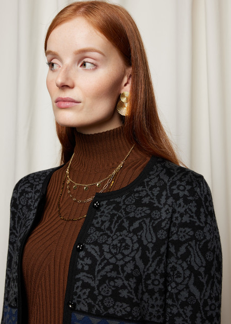 Oleana - Silk Road Cardigan: Black, 168-O | The Nordic Shop