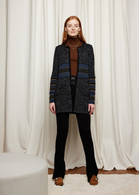 Oleana - Silk Road Cardigan: Black, 168-O | The Nordic Shop