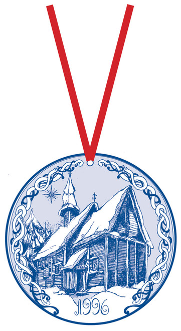 1996 Stav Church Ornament - Lomen. Made by Norse Traditions and available at The Nordic Shop.