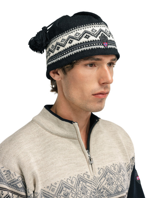 Dale of Norway - Vail Hat: Black/Off White/Light Charcoal, 40331-F