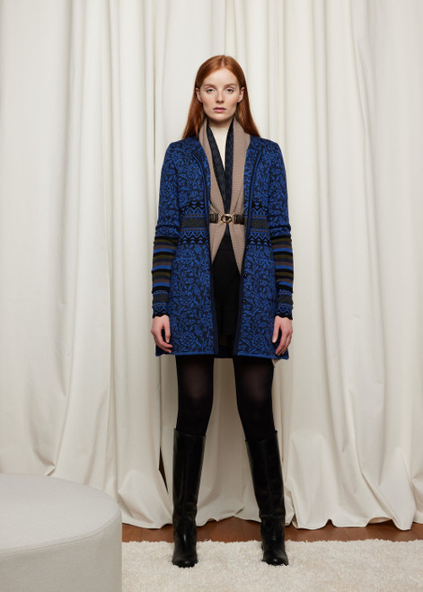 Oleana - Silk Road Cardigan: Dark Blue, 168-W | The Nordic Shop