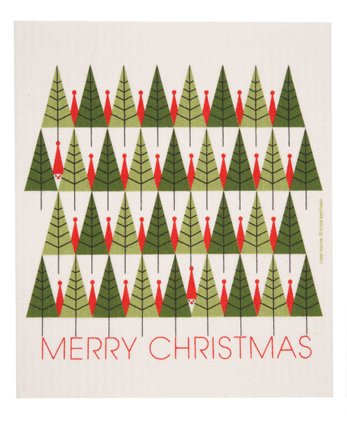 Swedish Christmas dish cloth, Merry Christmas design