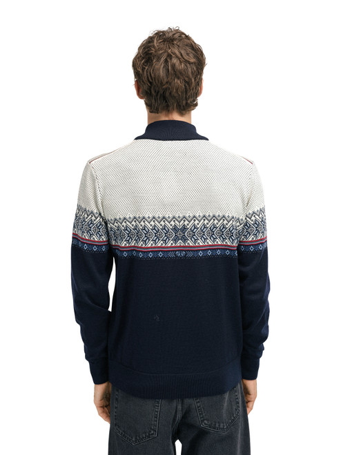 Dale of Norway - Hovden Men's 1/4 Zip Sweater: Navy/Off White/Blue