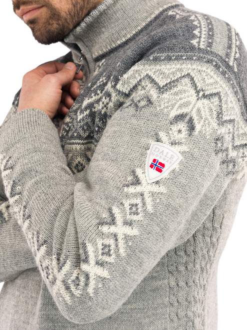 Dale of Norway - 140th Anniversary Men's 1/4 Zip Sweater: Light