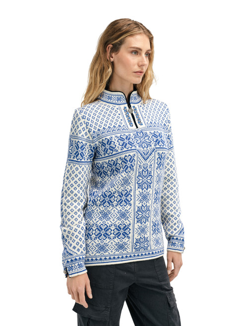 Dale of Norway - Peace Women's 1/4 Zip Sweater: Off White