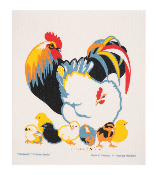 Swedish Dishcloth - KH Chicken Family, 222.11
