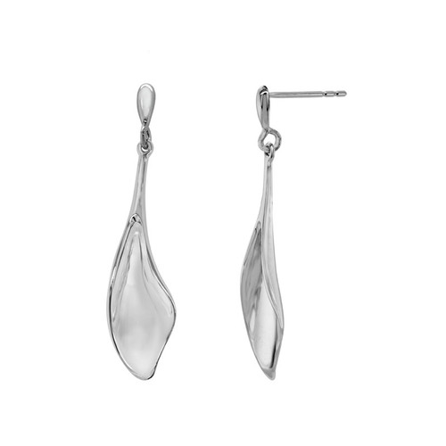 Danish Silversmiths Concave Wave Earrings 