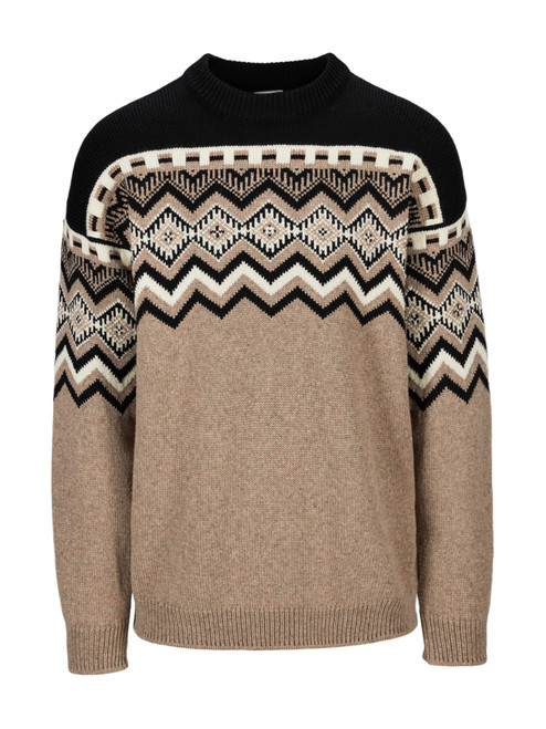 Dale of Norway Randaberg Mens Crewneck Sweater, Brown Melange/Black/Off White, 95751-P00_Product