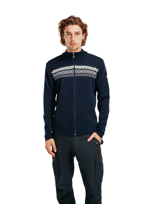 Dale of Norway - Dalestolen Men's Cardigan: Navy/Off White, 85611-C00