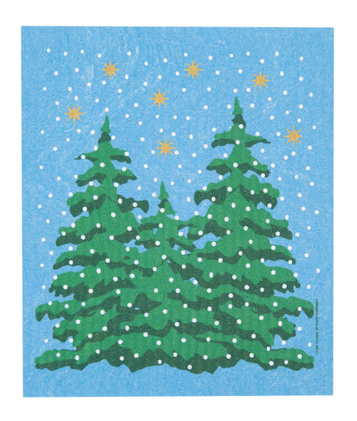 Swedish Christmas Dishcloth - Winter Forest (221.64)