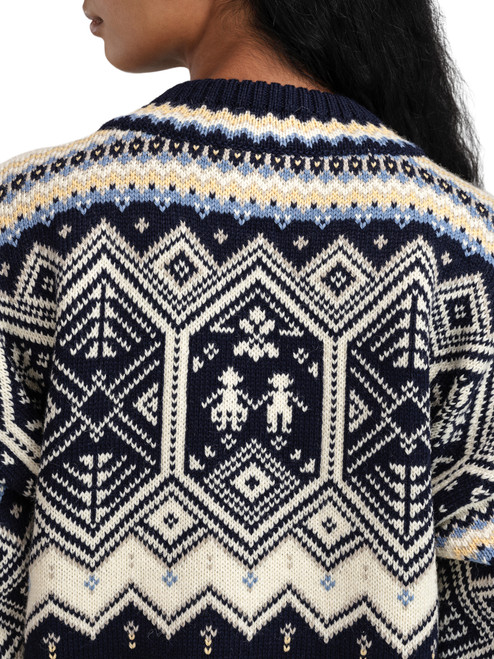 Dale of Norway - VM Trondheim Women's 1/4 Zip Sweater: Navy/Off