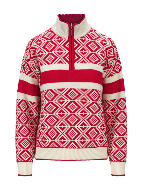 Dale of Norway - Team Norway Cortina 2026 Women's Sweater: Raspberry/Off White, 96261-B00-B_product
Photo Credits: Dale of Norway