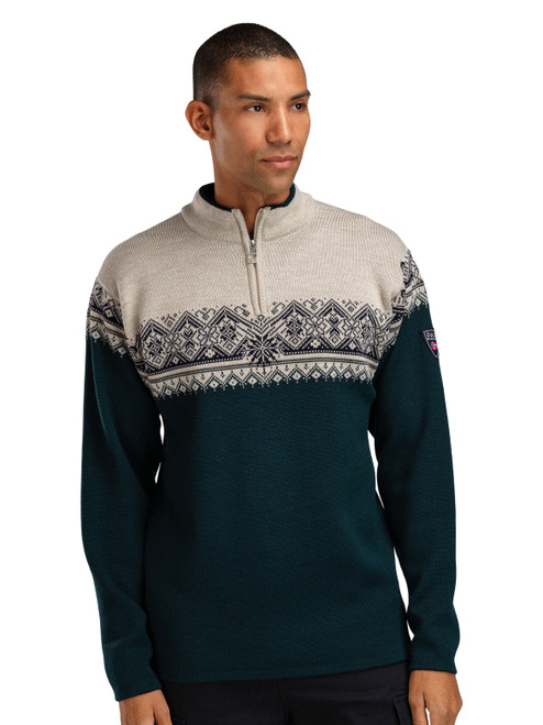 Dale of Norway - Moritz Men's 1/4 Zip Sweater: Dark Charcoal/Black