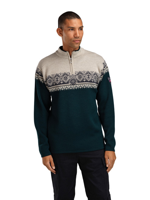 Dale of Norway - Moritz Men's 1/4 Zip Sweater: Dark Charcoal/Black