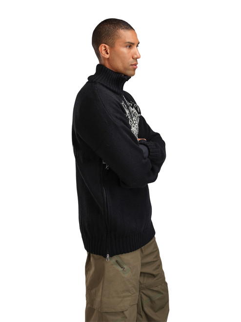 Dale of Norway - Roset Men's Windproof Sweater: Black/Off White