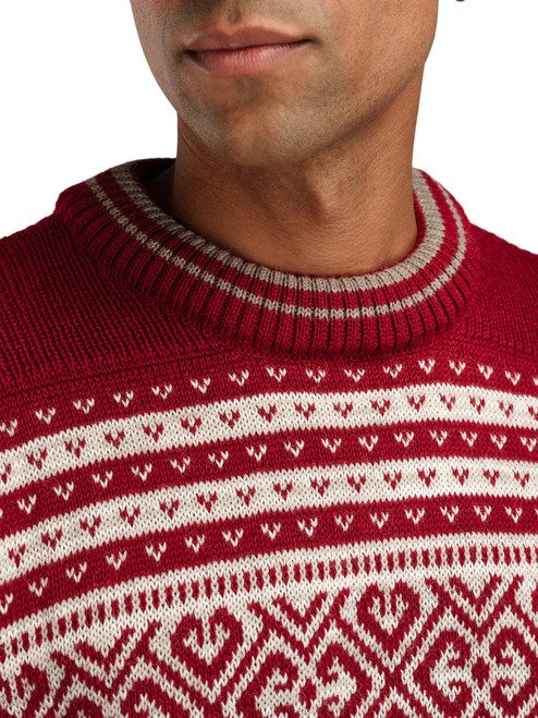 Dale of Norway - Ramberg Men's Crewneck Sweater: Red Rose