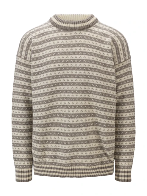 Dale of Norway - Skipsleia Unisex Crewneck Sweater: Vanilla Sugar/Natural White, 96151-M00_masculine product
Photo Credits: Dale of Norway
Mid-layer fisherman's sweater with a chunky knit feel. All-over stripe pattern
