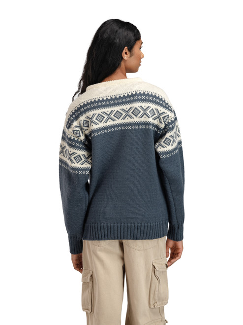 Dale of Norway - Cortina 1956 Unisex Crewneck Sweater: Steel/Off
