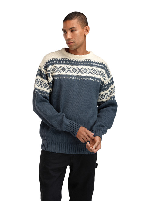 Dale of Norway - Cortina 1956 Unisex Crewneck Sweater: Steel/Off