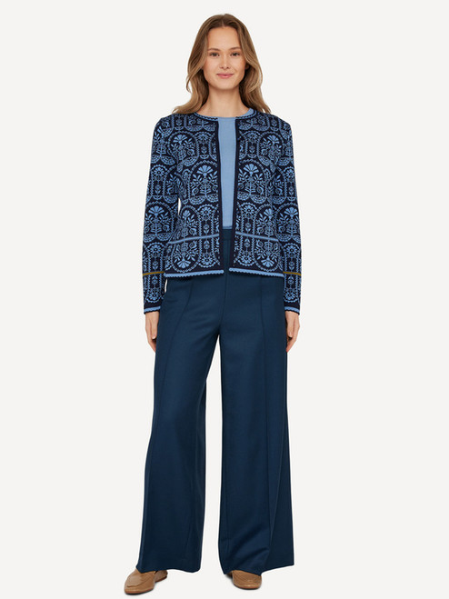 Oleana - Oddrun Cardigan: Blue, 816-F | The Nordic Shop