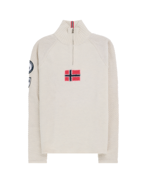 Amundsen Sports - Boiled Ski Sweater Men's Half Zip: Oatmeal (MSW32.1.600)_product front