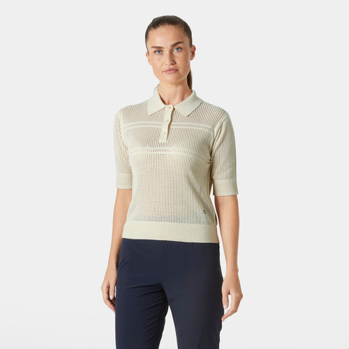 Helly Hansen - Salt Knit Women's Polo: Cream | The Nordic Shop