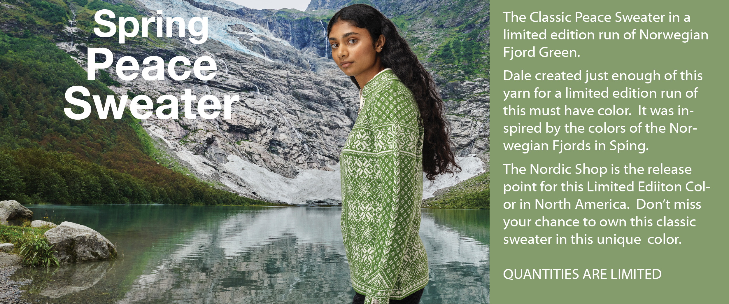 Special Edition Peace Sweater In Fjord Green