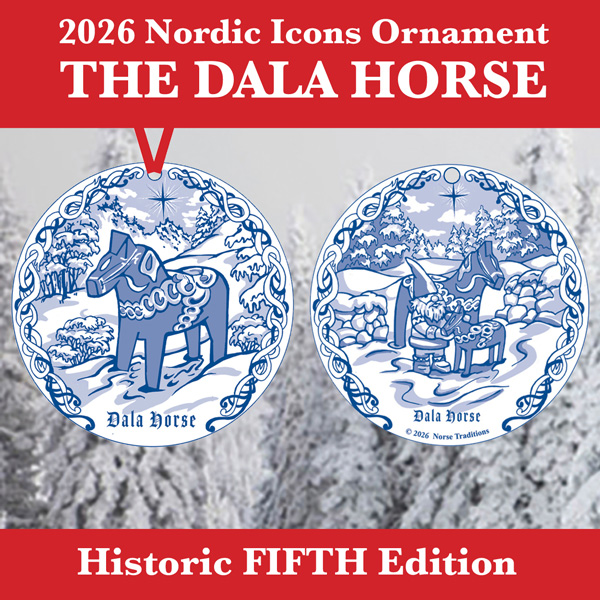 2026 Nordic Iccons Ornament - The DALA HORSE - The Nordic Shop