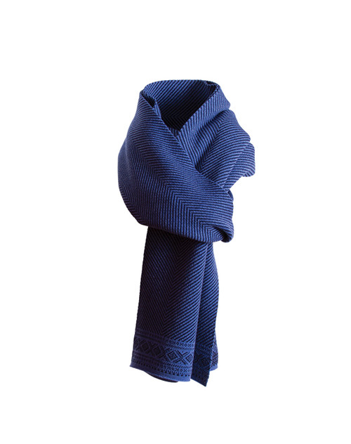 Dale of Norway - Cortina Scarf: Navy/Medium Blue, 10981-U | The