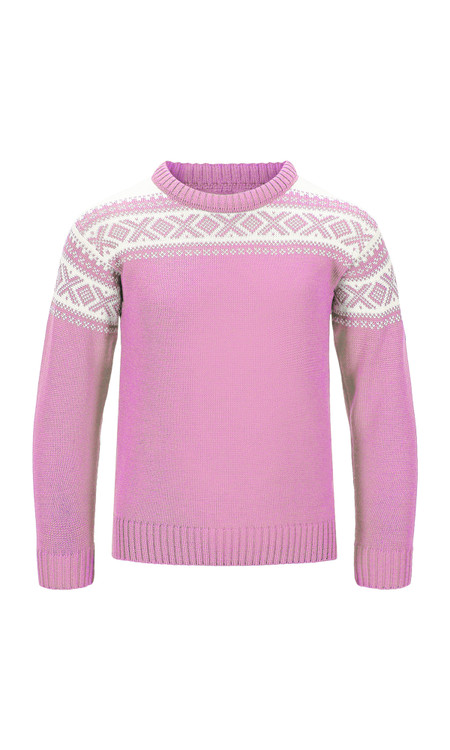 Dale of Norway - Cortina Kid's Sweater: Pink Candy/Off White