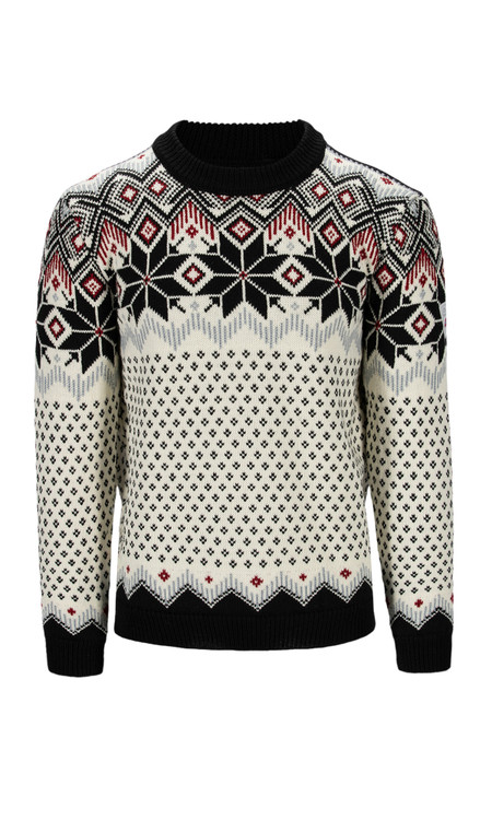 Dale of Norway - Vegard Men's Crewneck Sweater: Black/Off White/Red ...