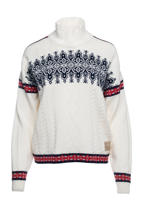 Dale of Norway - Aspoy Women's Sweater: Off White/Raspberry/Navy, 95361 ...