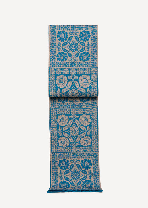 Oleana - Oksana Scarf: Petrol, 805-BW | The Nordic Shop