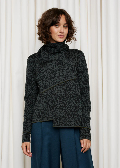 か*ご様 Osmanthus Motif Knitted Scarf Zephyr Scarf Free Knitting Pattern by Tara Anderson – Quince & Co.